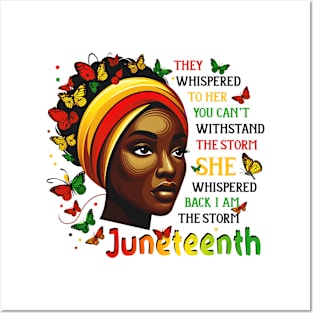 Juneteenth I am The Storm Black Women Black History Month Posters and Art